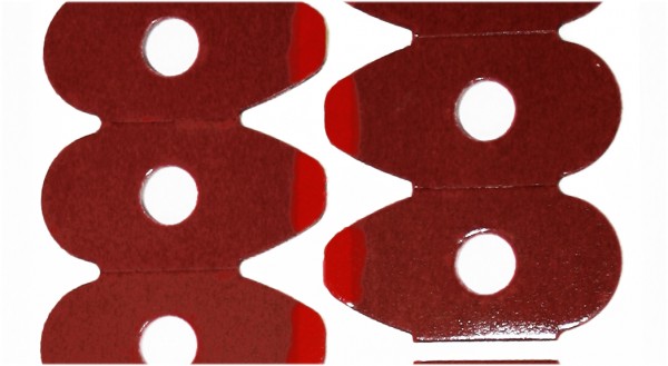 Klebepads RED "oval standard“ für Huvitz Schleifautomaten